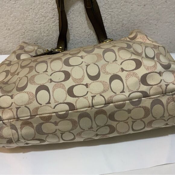 Coach Ashley Signature Handbag Purse Sateen Bag 3-Color Metallic B1271-F20263 - Picture 14 of 14